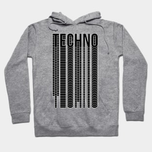 Techno typography logo Hoodie